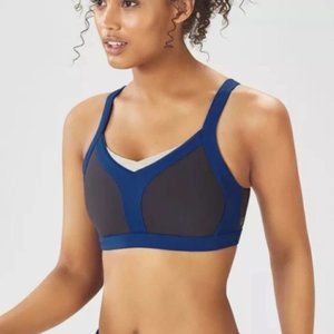 Fabletics Blue Grey High Impact Sports Bra
